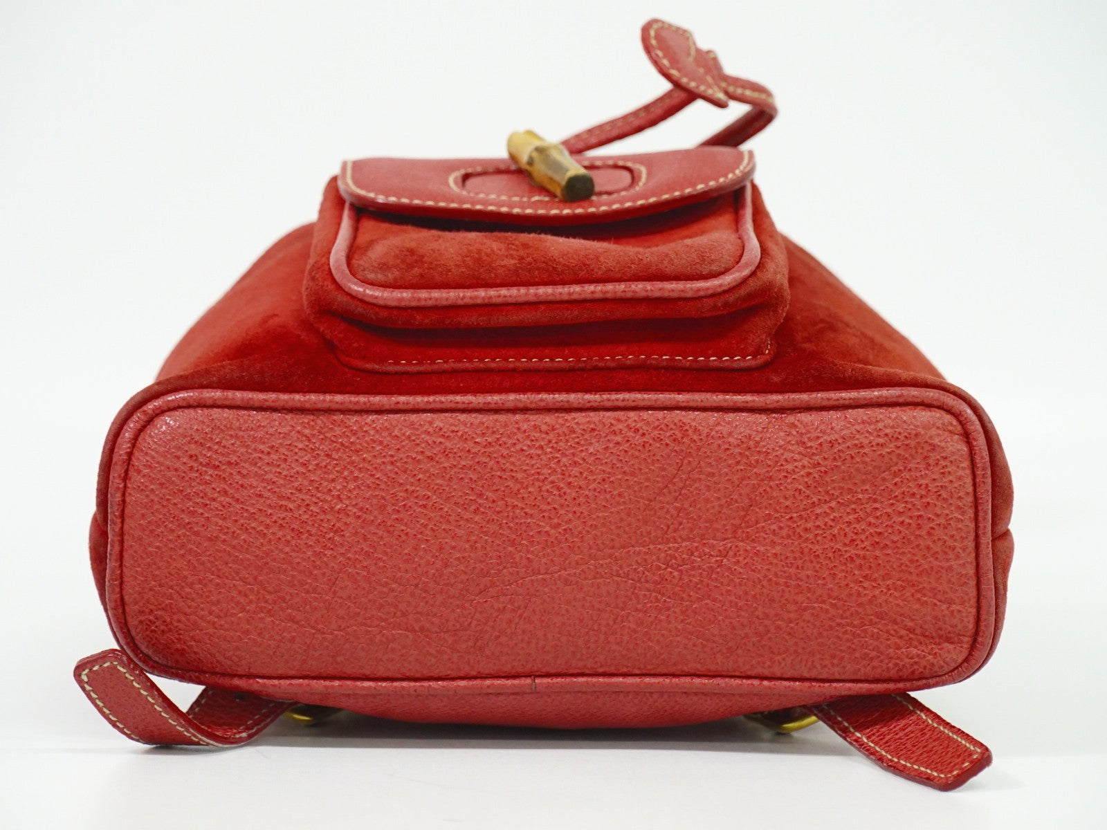Gucci Vintage Bamboo Backpack Suede