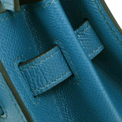 Hermes Kelly Handbag Blue Epsom with Gold Hardware