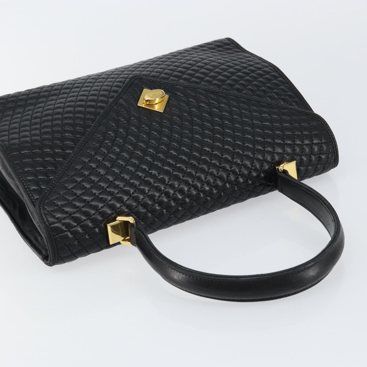 Bally Vintage Flap Handbag Quilted Leather