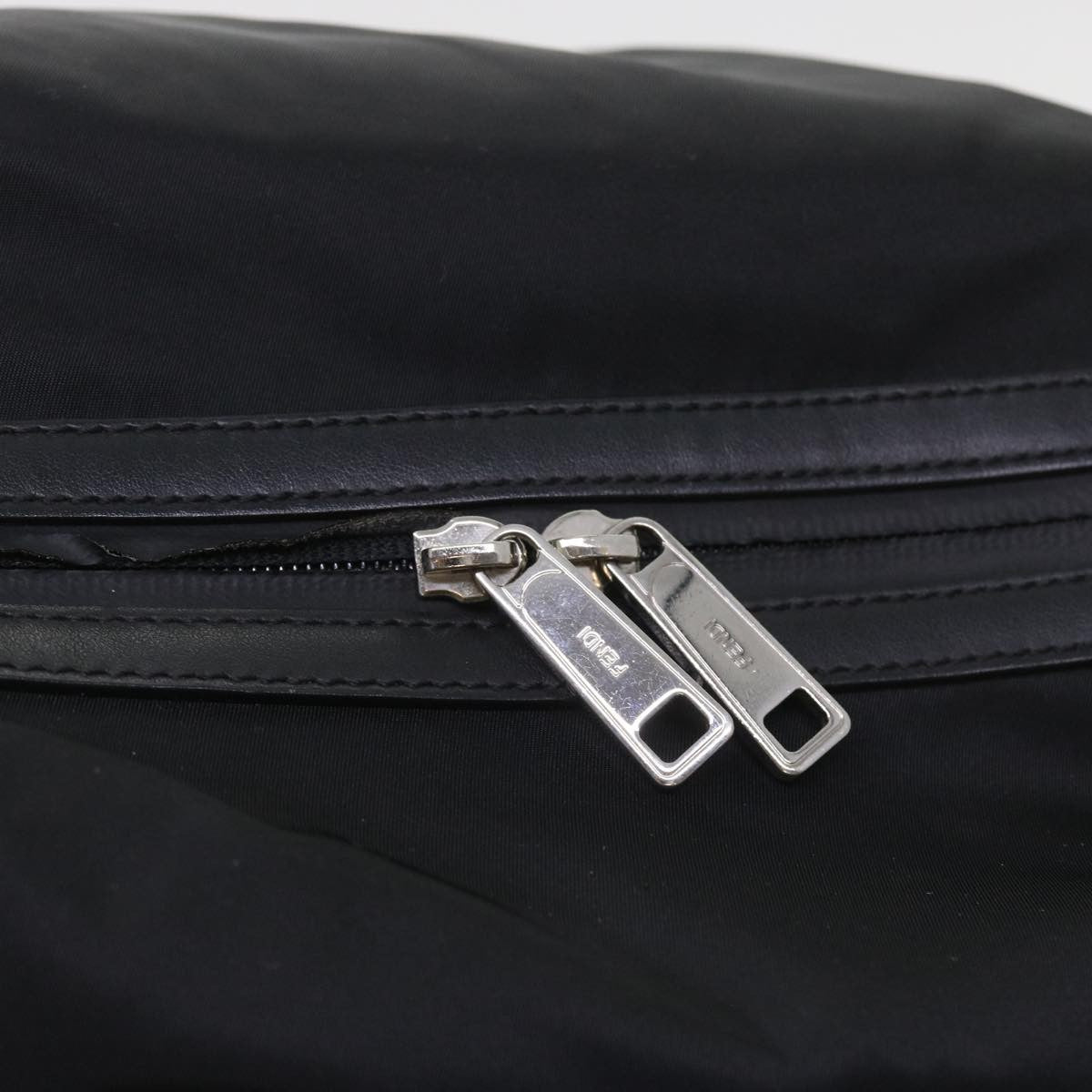 Fendi Front Pocket Monster Backpack Nylon and Leather