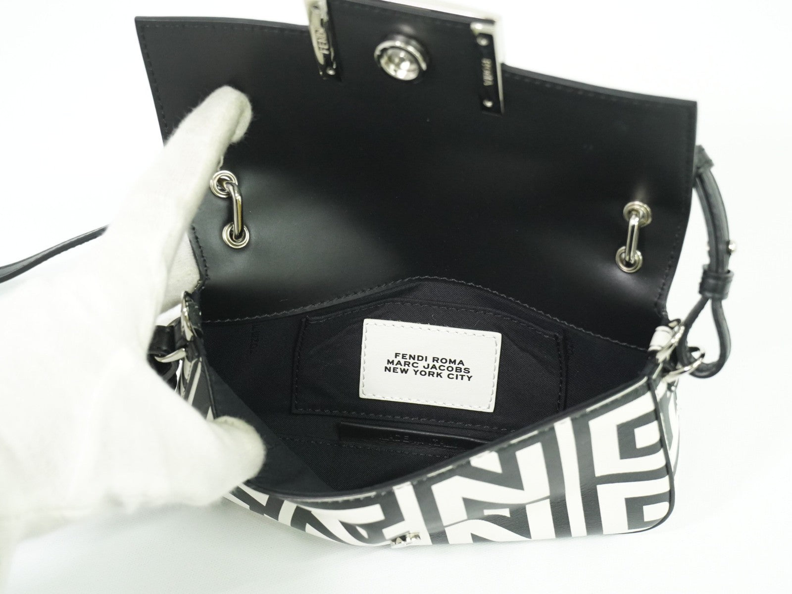 Fendi x Marc Jacobs Baguette NM Bag Printed Leather