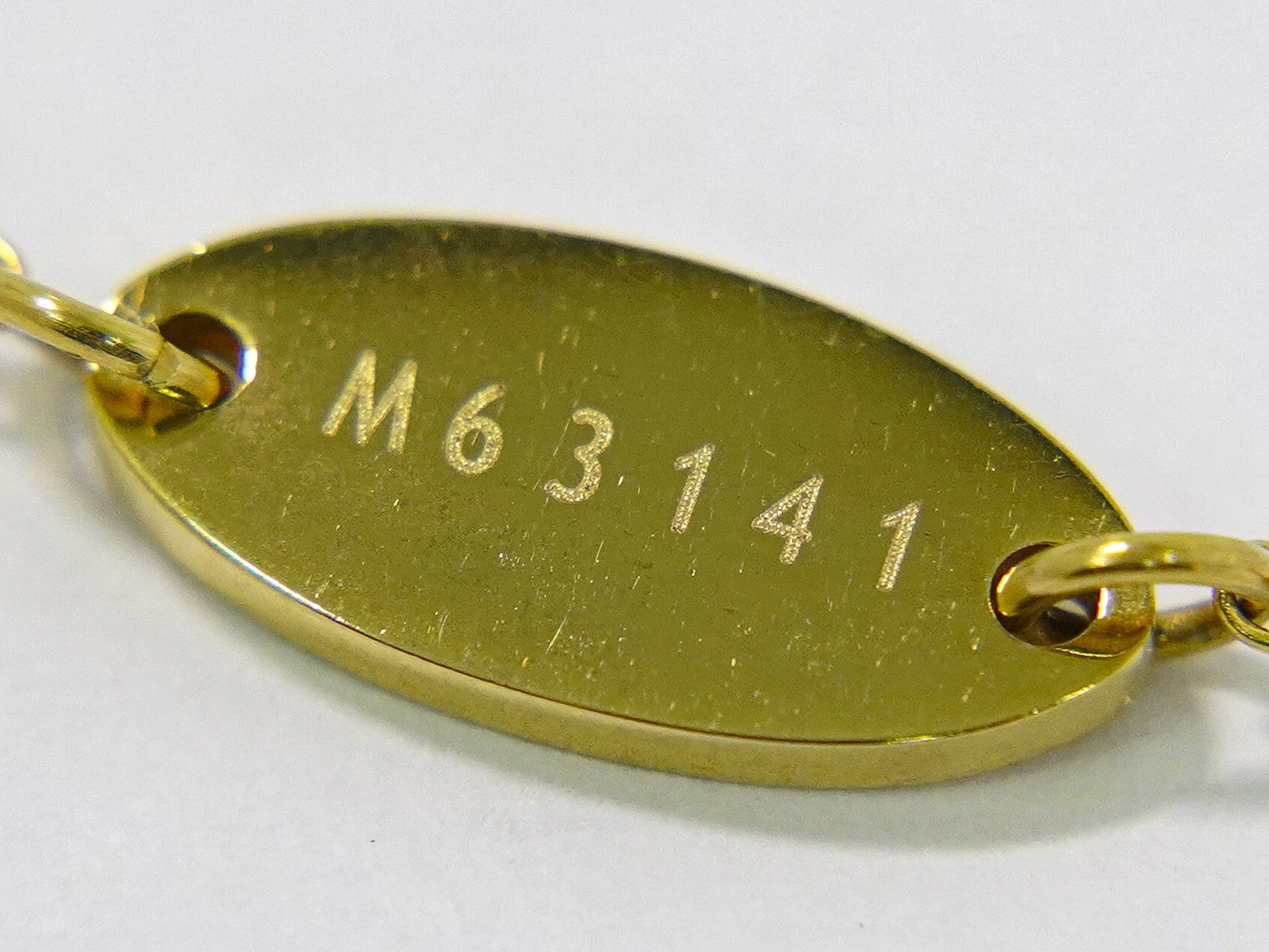 Louis Vuitton Nanogram Name Tag Pendant Necklace Metal