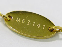 Louis Vuitton Nanogram Name Tag Pendant Necklace Metal