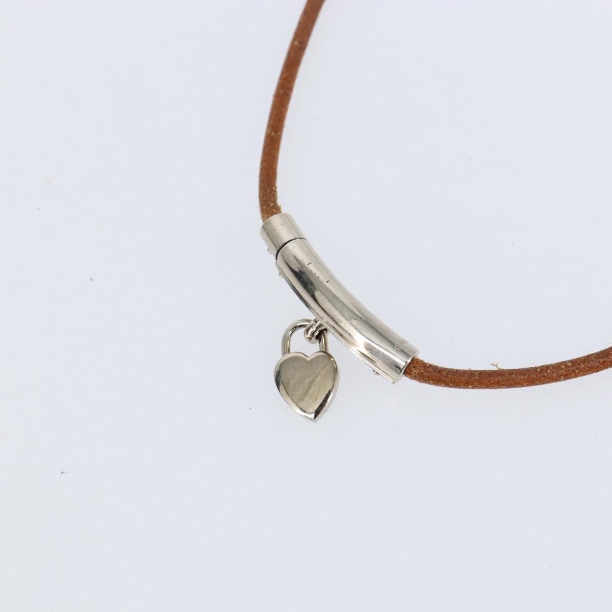 Hermes Annee Mediterranee Cadena Charm Necklace Metal and Leather
