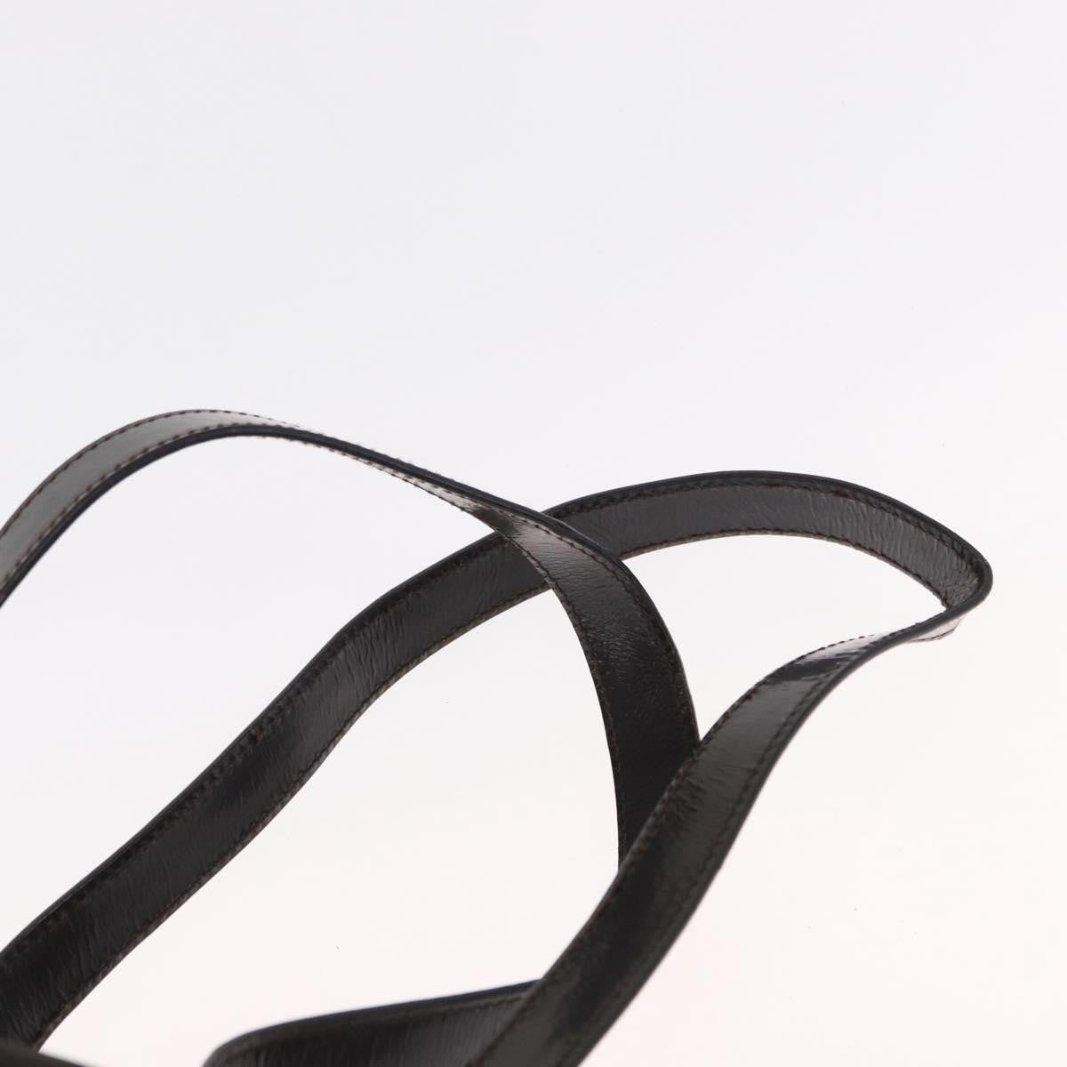 Gucci Vintage Bamboo Backpack Nylon and Patent Leather