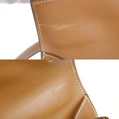 Hermes Kelly Handbag Brown Chamonix with Gold Hardware