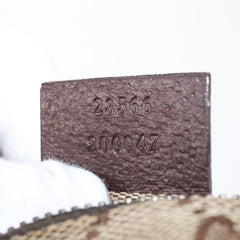 Gucci Vintage Double Belt Bag GG Canvas with Leather