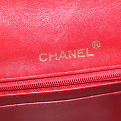 Chanel Vintage Square Chain Handle Flap Bag Quilted Lambskin