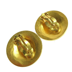 Chanel Vintage Round CC Clip-On Earrings Metal