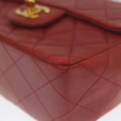 Chanel Vintage Square Chain Handle Flap Bag Quilted Lambskin
