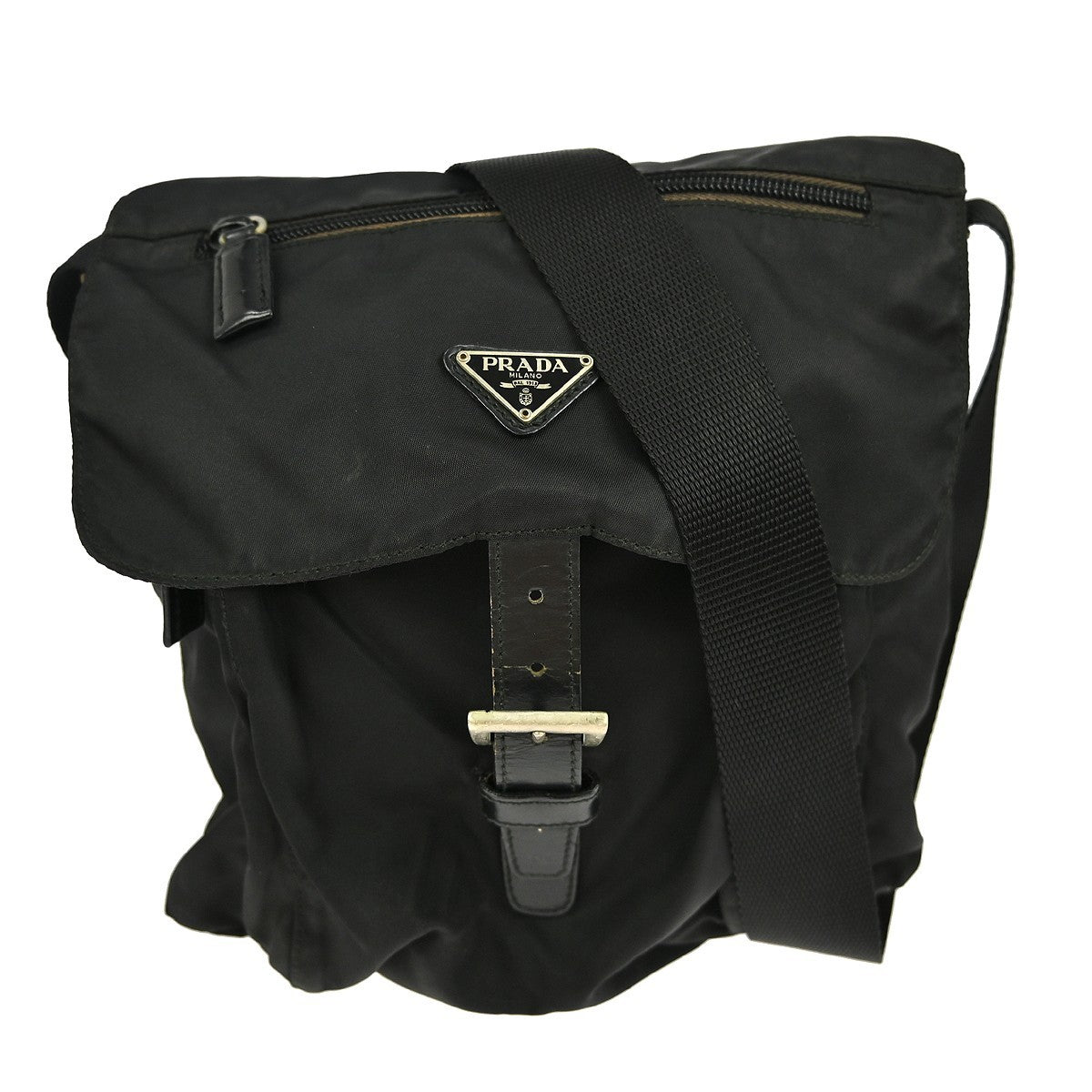 Prada Buckle Messenger Bag Tessuto