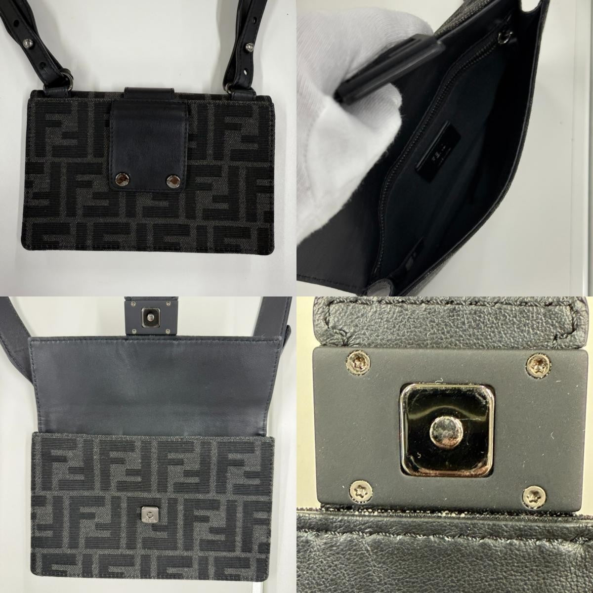 Fendi Baguette Convertible Belt Bag Zucca canvas