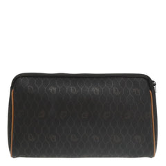 Christian Dior Vintage Honeycomb Zip Pouch Coated Canvas
