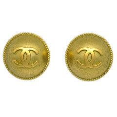 Chanel CC Round Earrings Metal