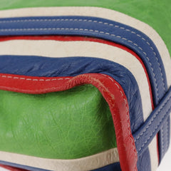 Balenciaga Bazar Convertible Tote Striped Leather