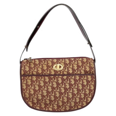 Christian Dior Vintage Trotter Shoulder Bag Canvas