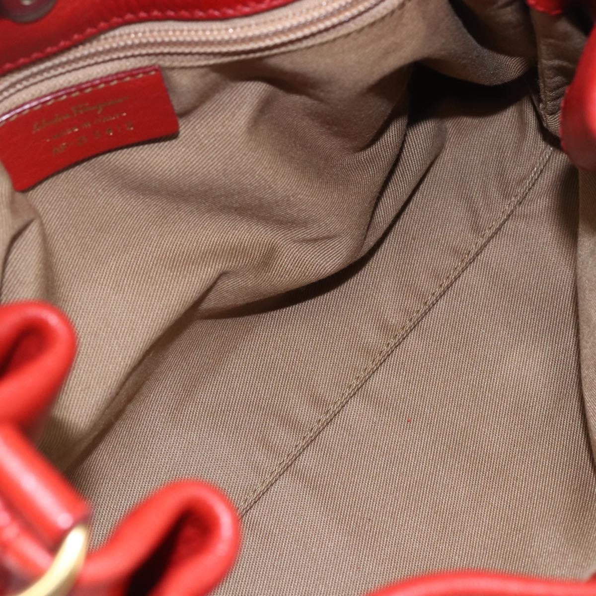 Salvatore Ferragamo Gancini Shoulder Bag Leather