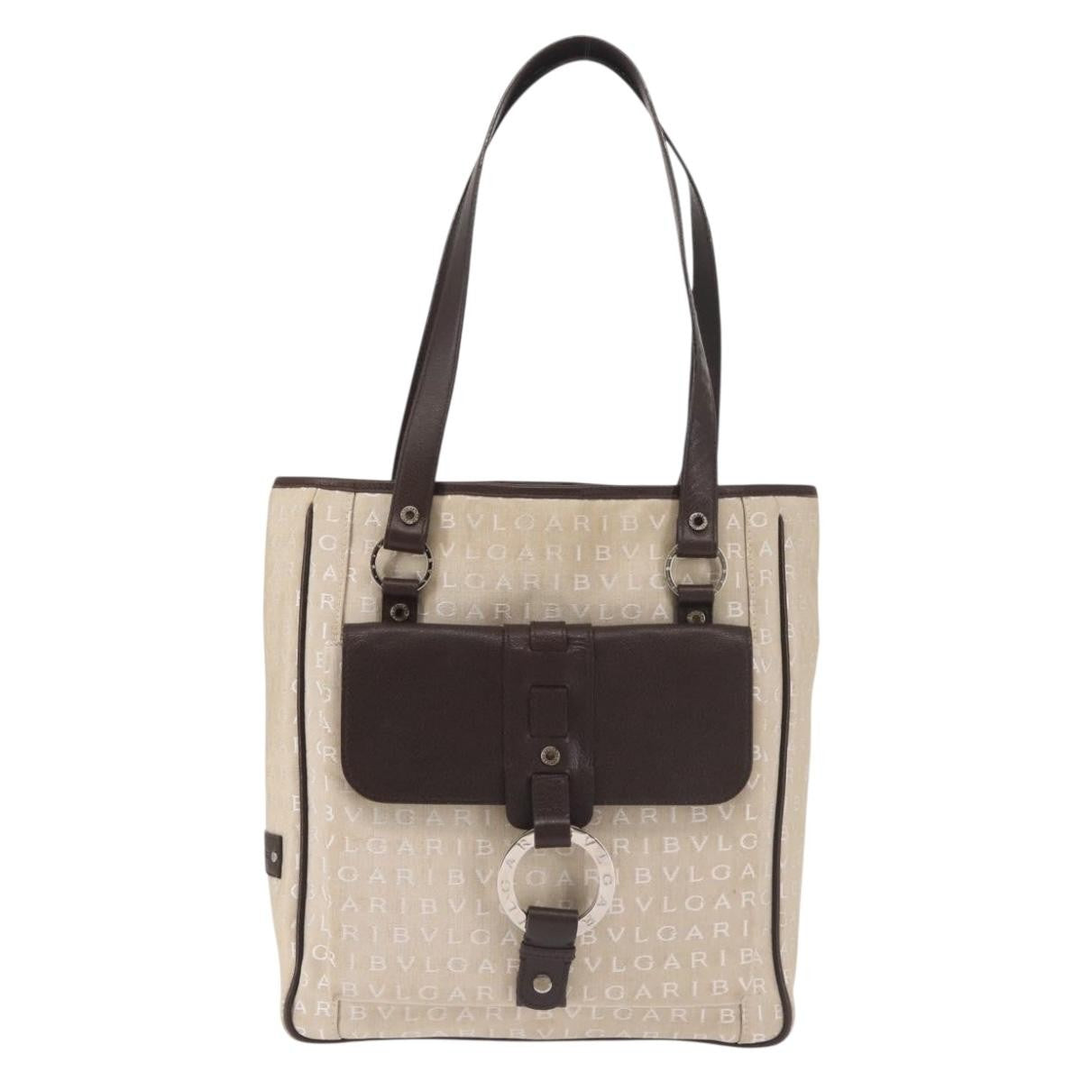 Bvlgari B.Zero1 Logomania Bag Canvas with Leather