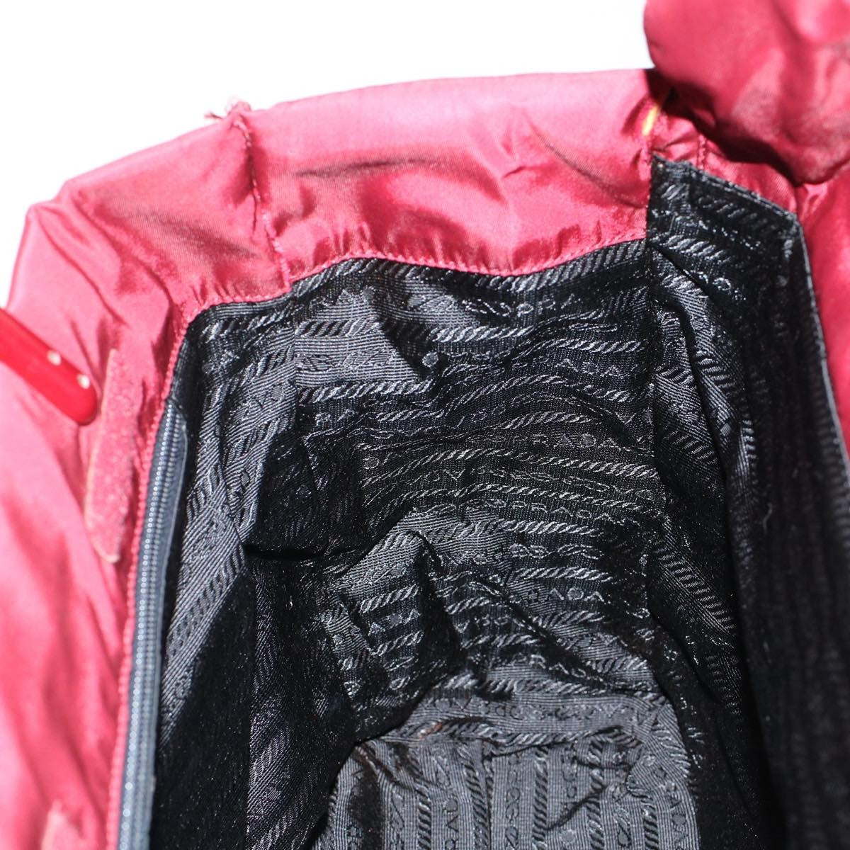 Prada Grommet Lock Flap Chain Shoulder Bag Leather