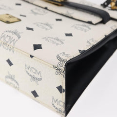 MCM Visetos Handbag Canvas and Leather