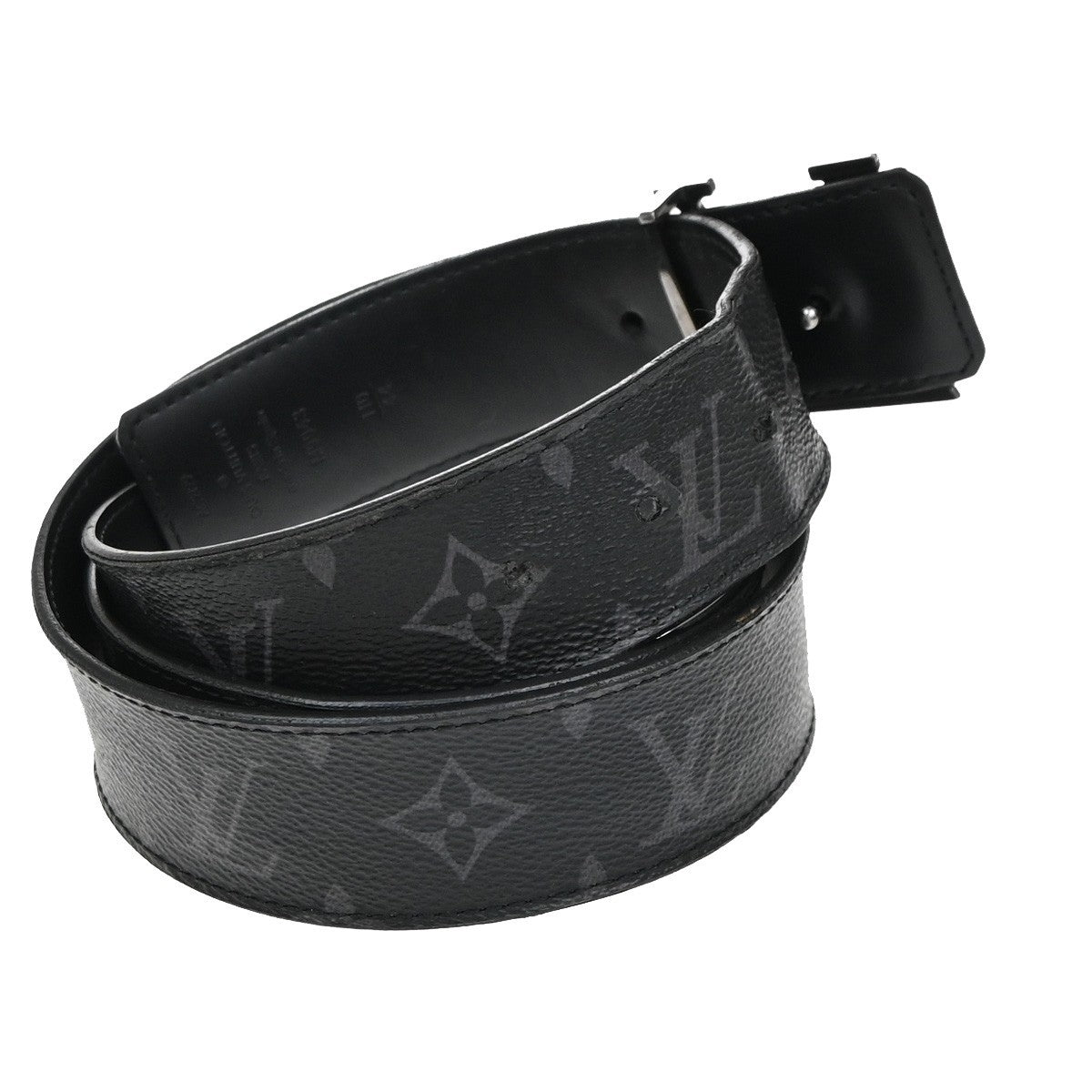 Louis Vuitton LV Initiales Belt Monogram Eclipse Leather