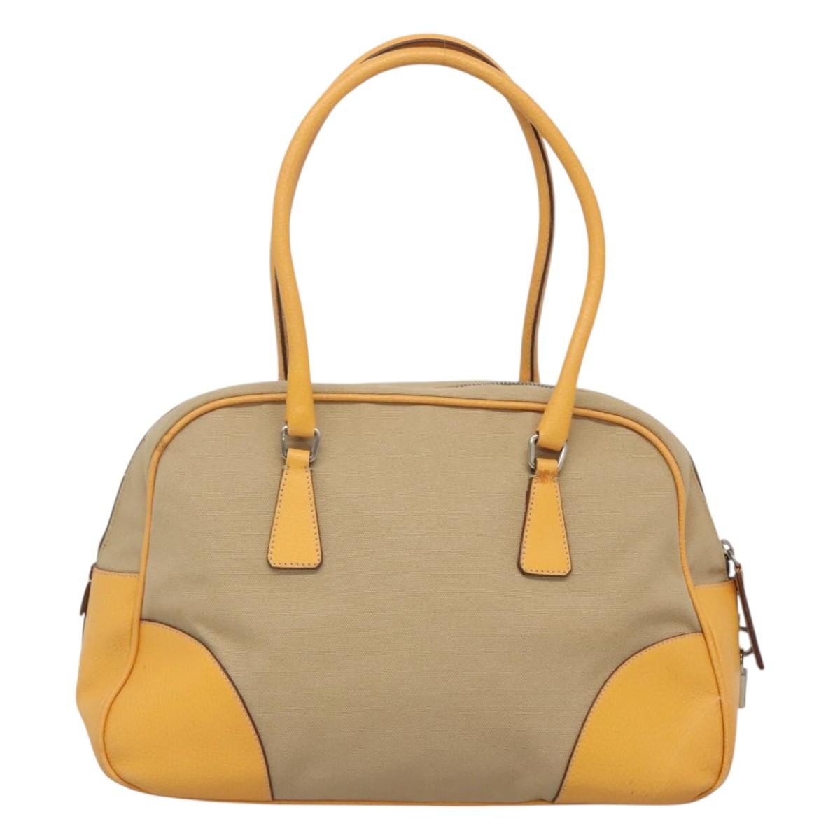 Prada Bauletto Bag Canvas with Leather