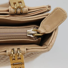 Bally Vintage Chain Shoulder Bag Quilted Leather