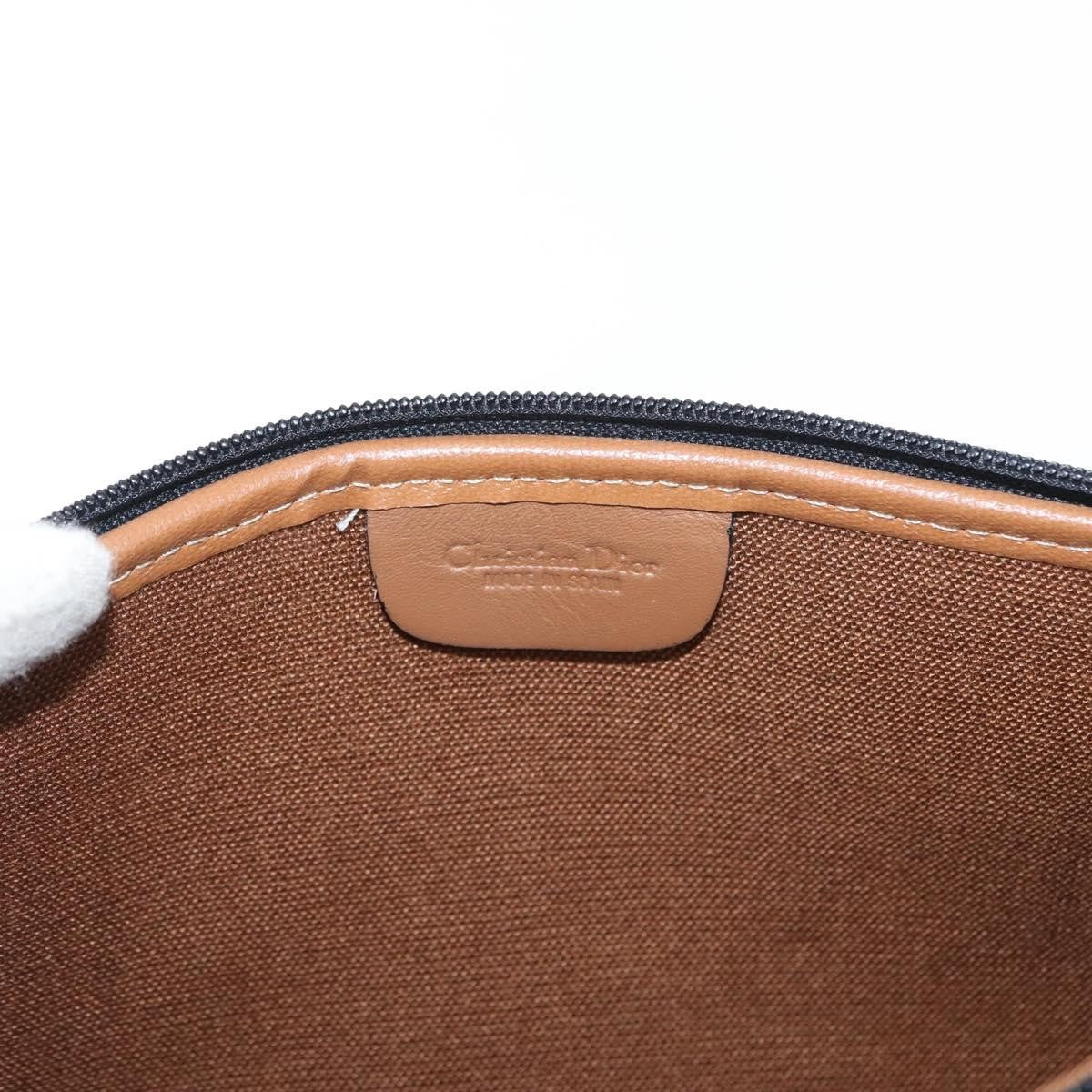 Christian Dior Vintage Honeycomb Zip Pouch Coated Canvas