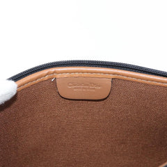 Christian Dior Vintage Honeycomb Zip Pouch Coated Canvas