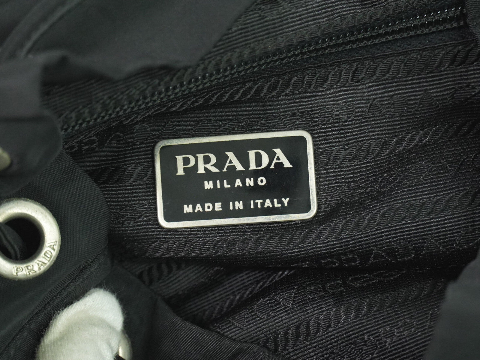 Prada Double Front Pocket Backpack Tessuto
