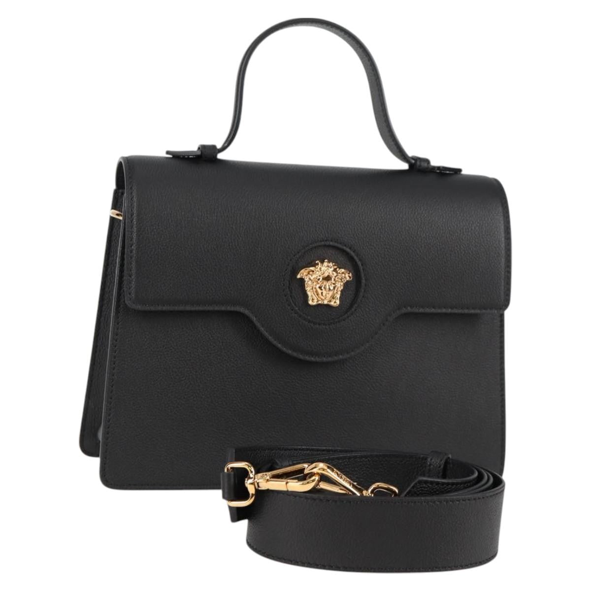 Versace La Medusa Top Handle Bag Leather