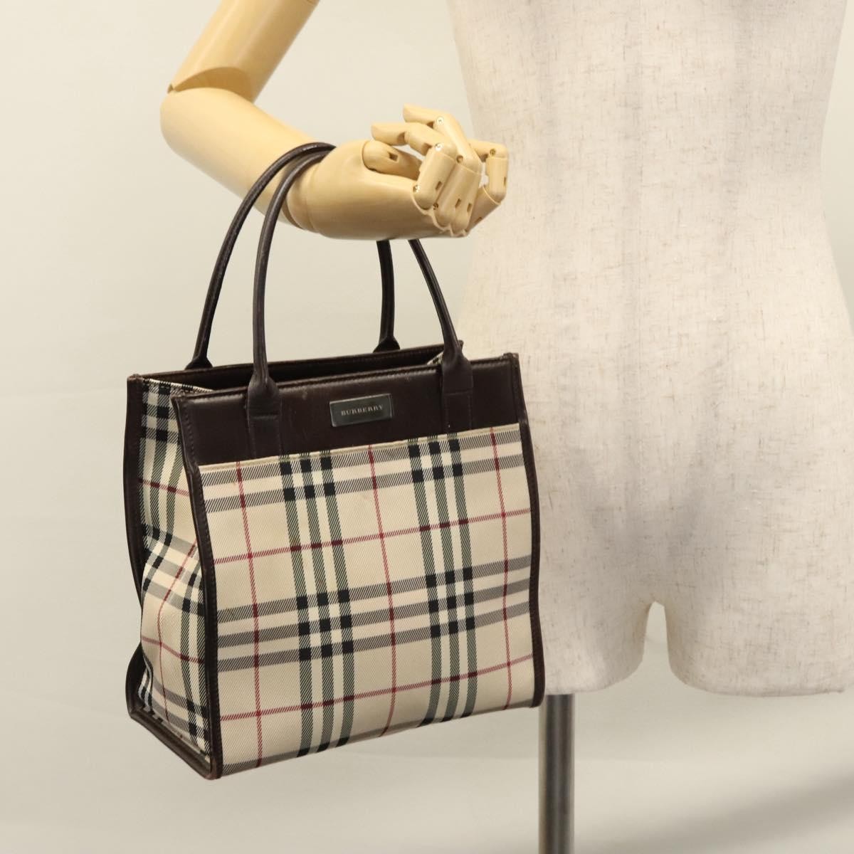 Burberry Nova Check Tote Canvas and Leather