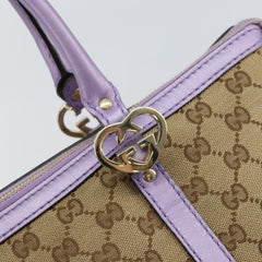 Gucci Lovely Heart Interlocking G Tote GG Canvas
