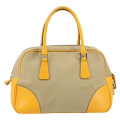 Prada Bowler Bag Canvas with Leather