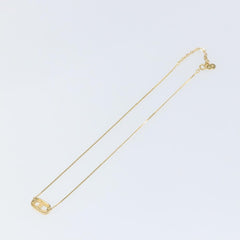 Christian Dior CD Pendant Necklace Metal and Crystals