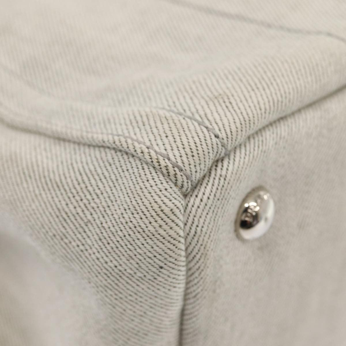 Prada Canapa Tote Rhinestone Embellished Canvas