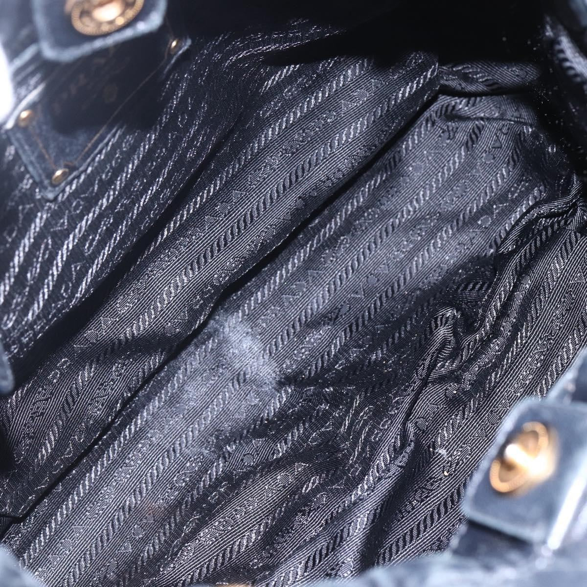 Prada Bow Tie Pleated Tote Leather