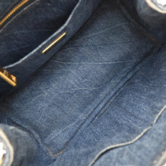 Prada Canapa Open Tote Denim