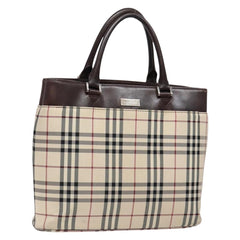 Burberry Nova Check Tote Canvas and Leather