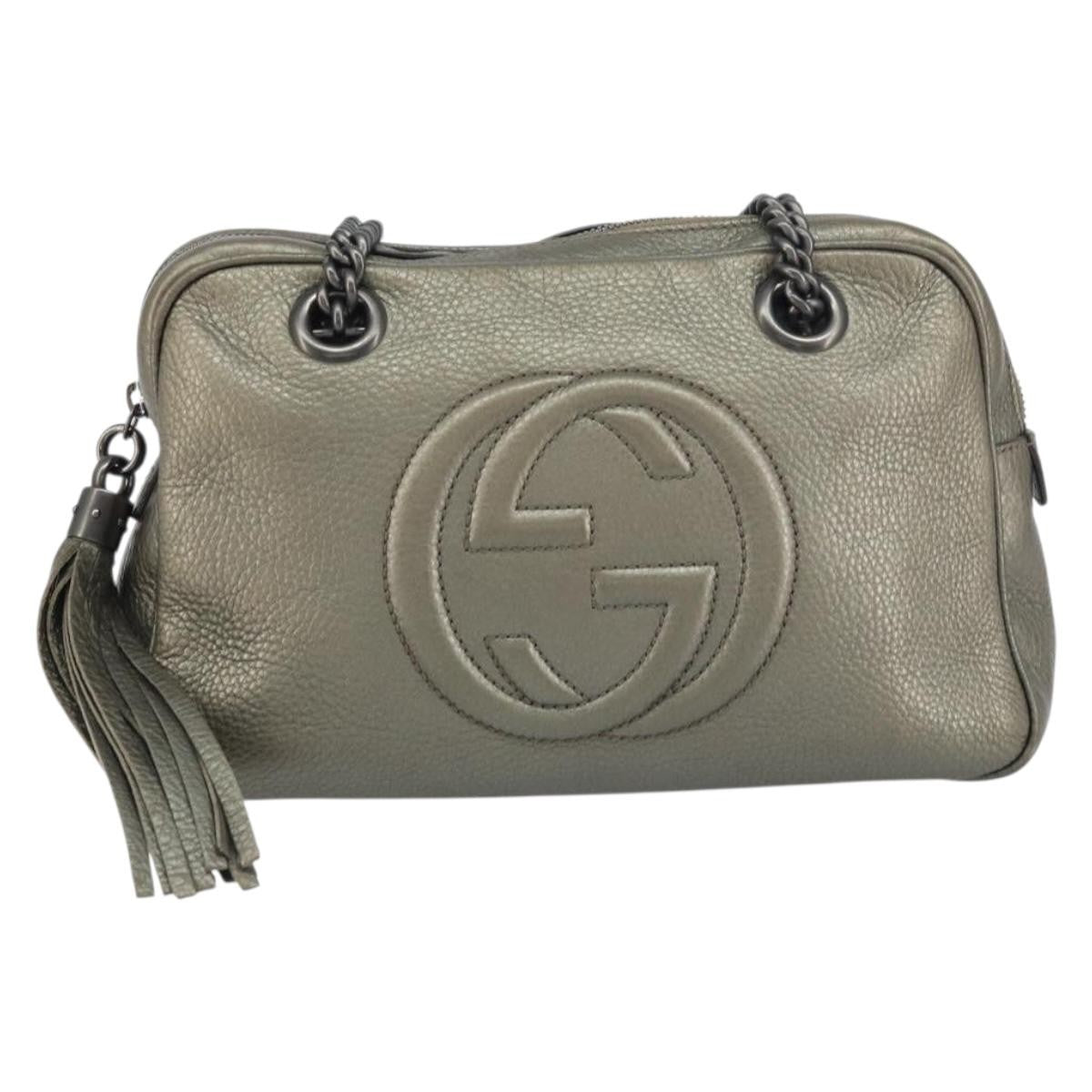 Gucci Soho Chain Zip Shoulder Bag Leather