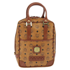 MCM Visetos Handbag Canvas and Leather