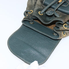 Gucci Vintage Bamboo Backpack Suede