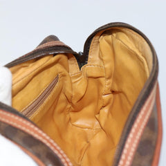 Celine Vintage Macadam Shoulder Bag Canvas and Leather