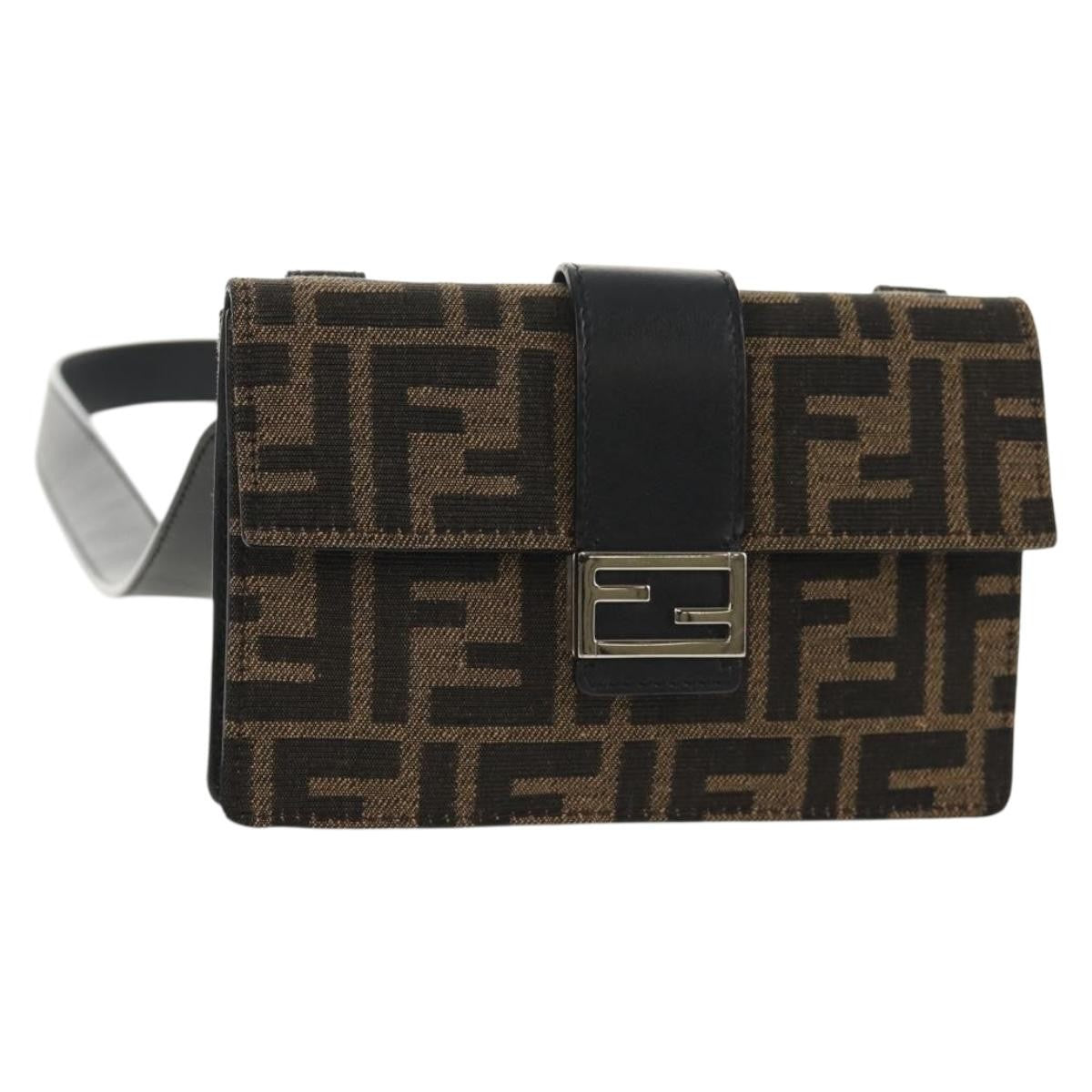 Fendi Baguette Convertible Belt Bag Zucca canvas