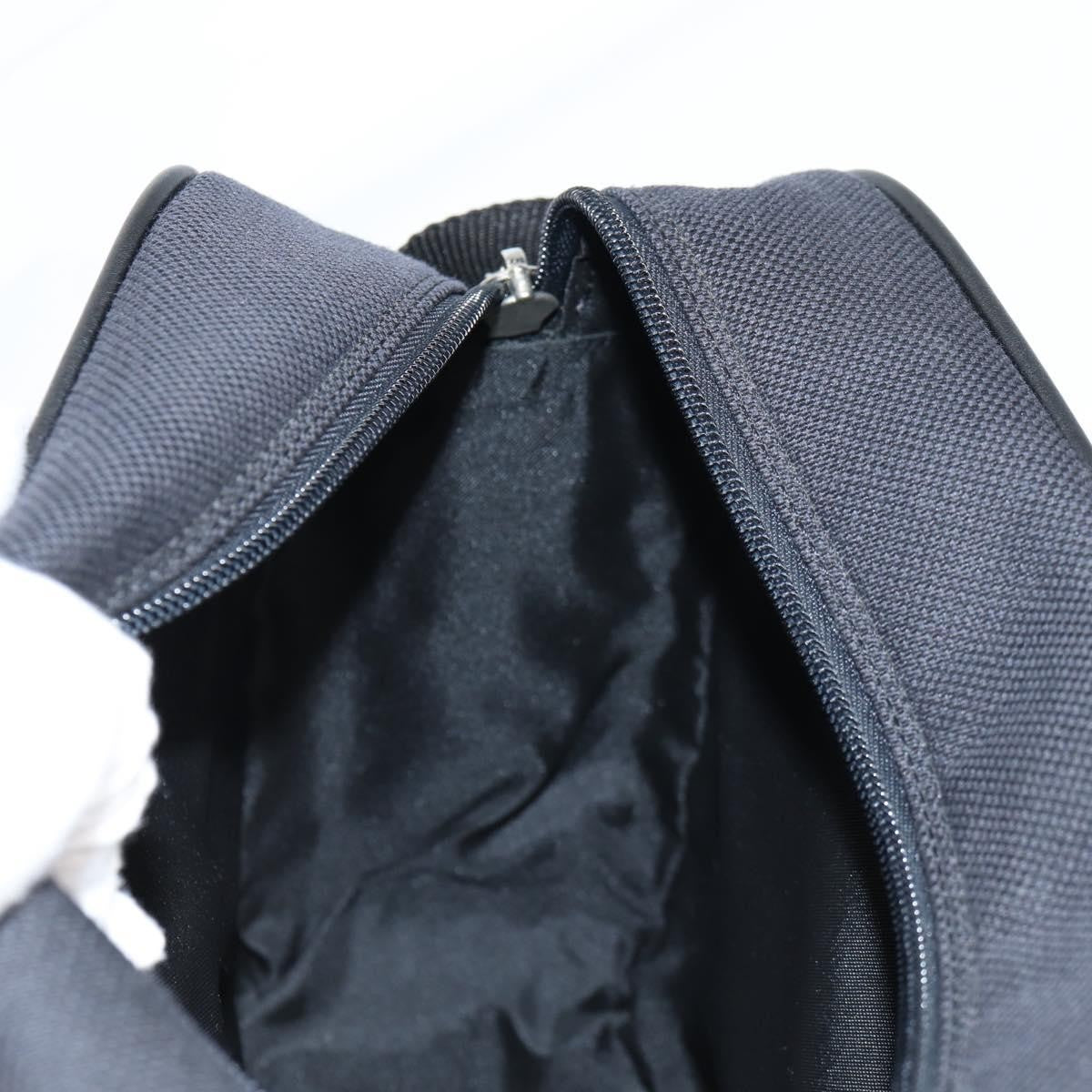 Versace Front Pocket Shoulder Bag Leather and Canvas