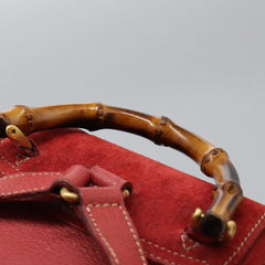 Gucci Vintage Bamboo Backpack Suede