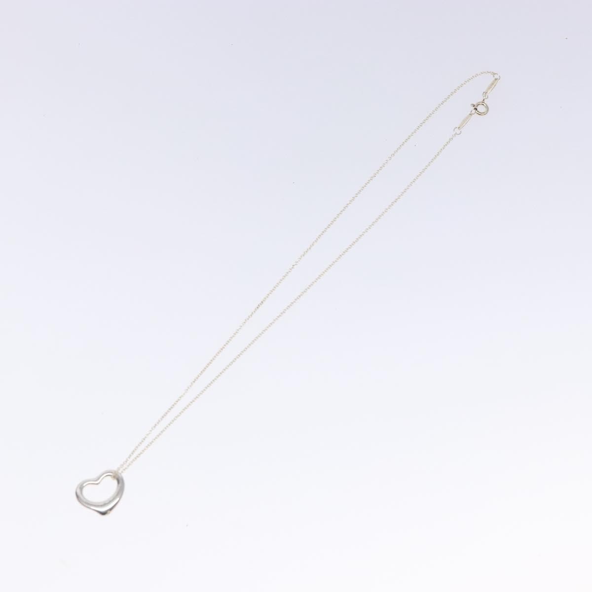 Tiffany & Co. Elsa Peretti Open Heart Pendant Necklace Sterling Silver