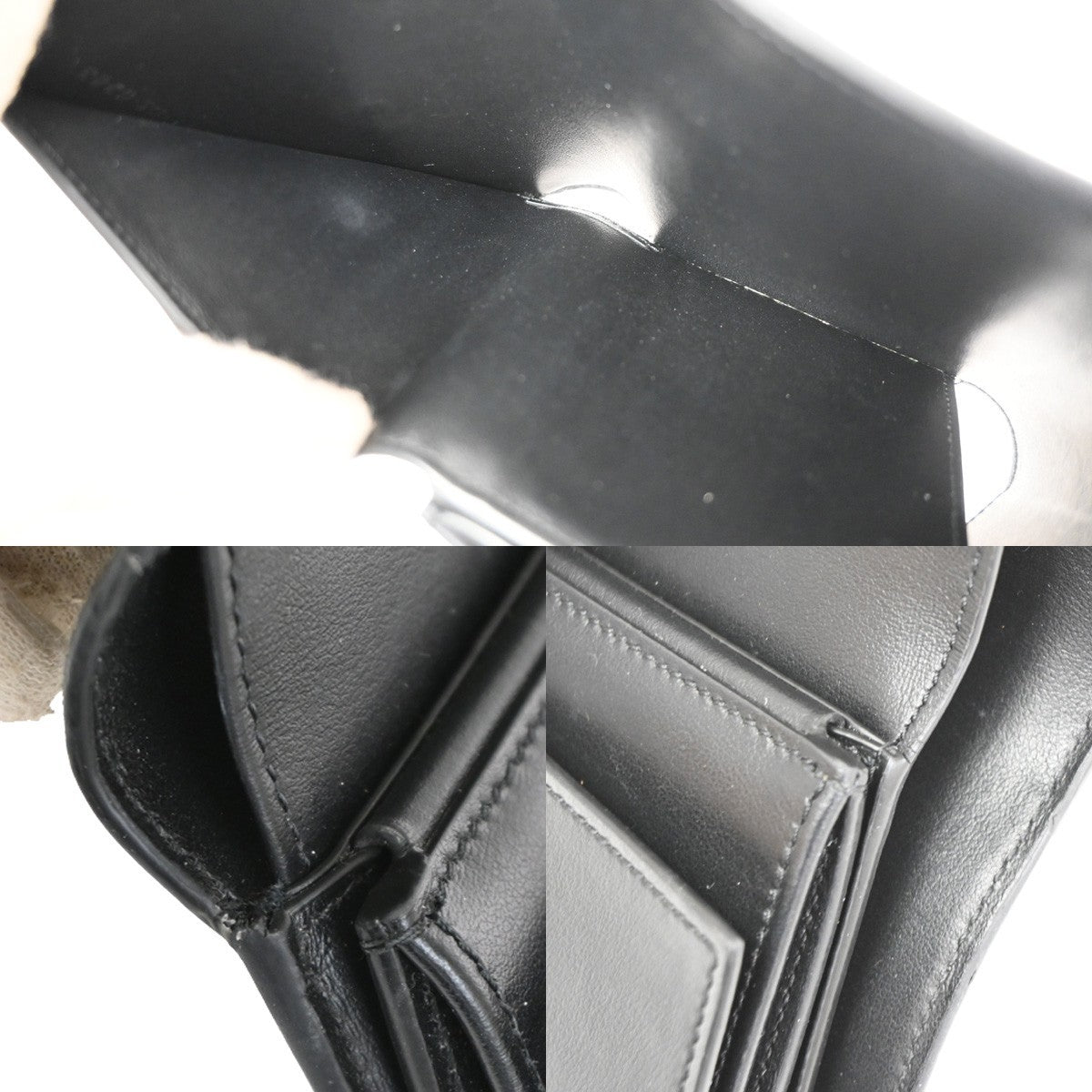 Celine Triomphe Trifold Wallet Leather