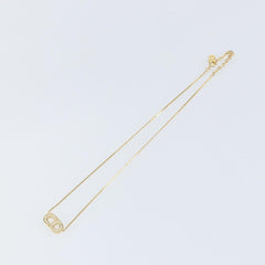 Christian Dior CD Pendant Necklace Metal and Crystals