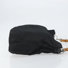Gucci Vintage Bamboo Handle Open Hobo Nylon
